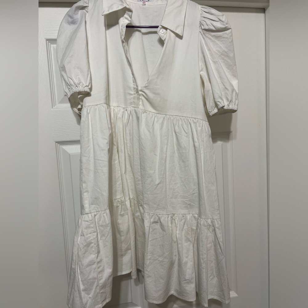 TCEC White Poplin Dress-Medium